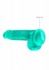 6 / 15 cm Realistic Dildo With Balls - Turquoise